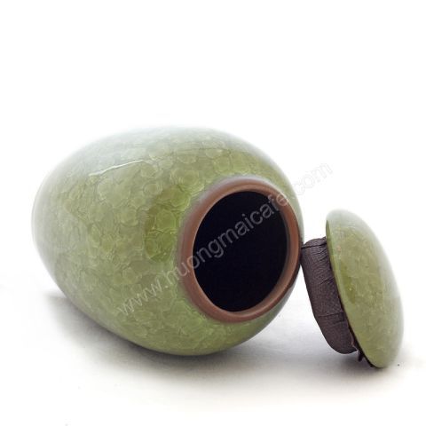 Tea Jar pattern  green veinstone