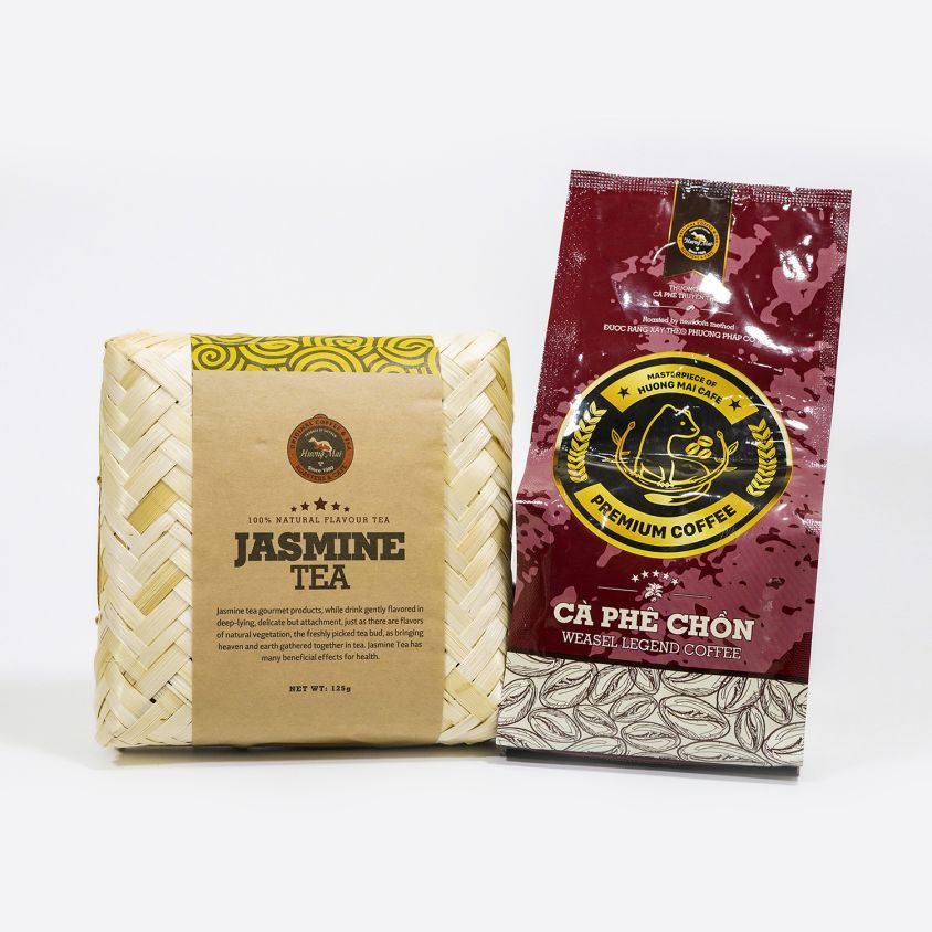 Weasel Legend Coffee 250g + Jasmine Tea Bamboo 