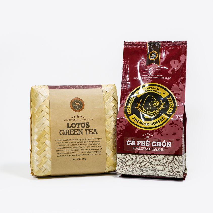 Kopi Luwak Legend Coffee + Lotus Tea Bamboo
