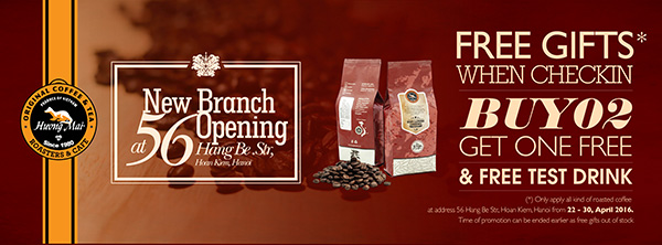 NEW BRANCH OPENING AT 56, HANG BE STRT, HANOI